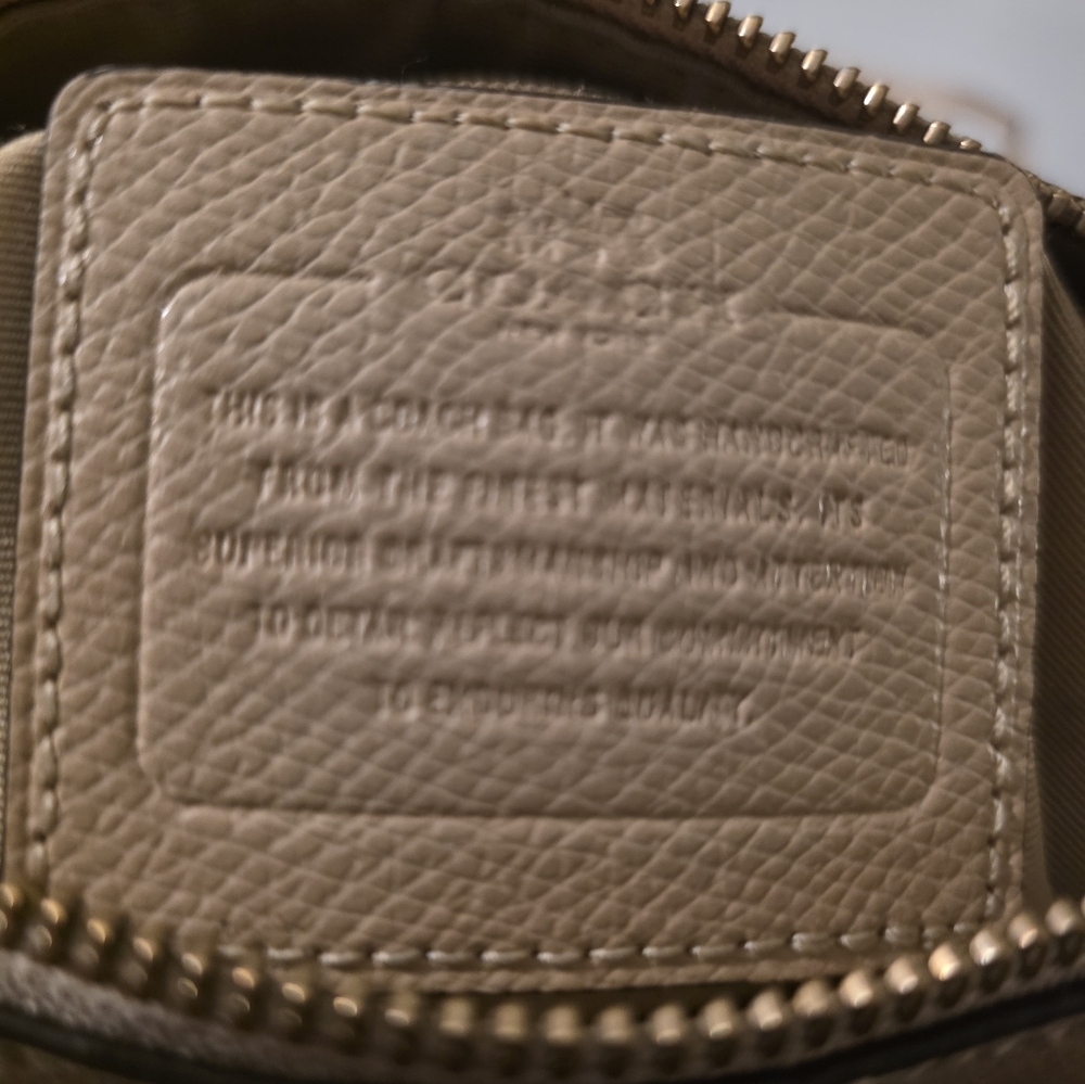 Coach Beige Leather Satchel - Picture 16 of 16